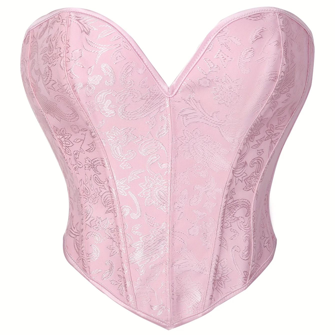 Strapless Bra Backless - 핑크 코르셋 고딕 빅토리아 여성 빈티지