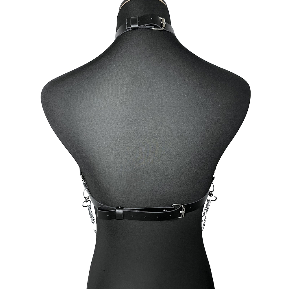 여성 고딕 체인 체스트 하네스 PU 가죽 스트랩 벨트  - Garter Belt Set 리뷰 및 가격