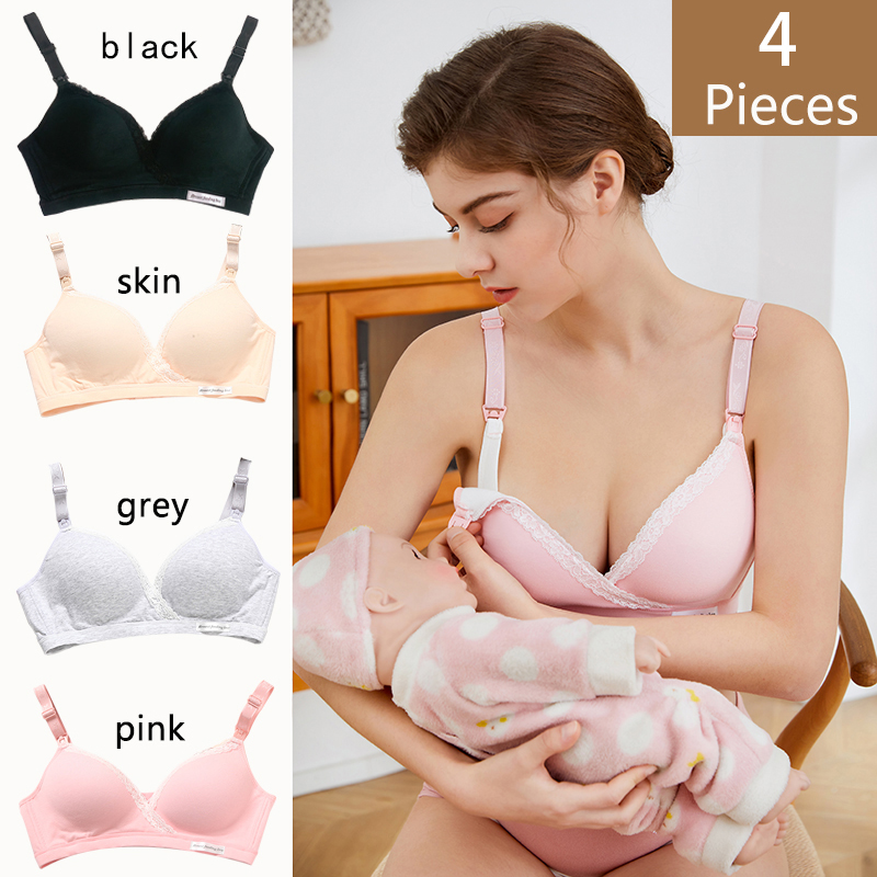 4Pcs 임신 한 여성을위한 새로운 코 튼 Wirefr - Nursing Bra Sleep 리뷰 및 가격